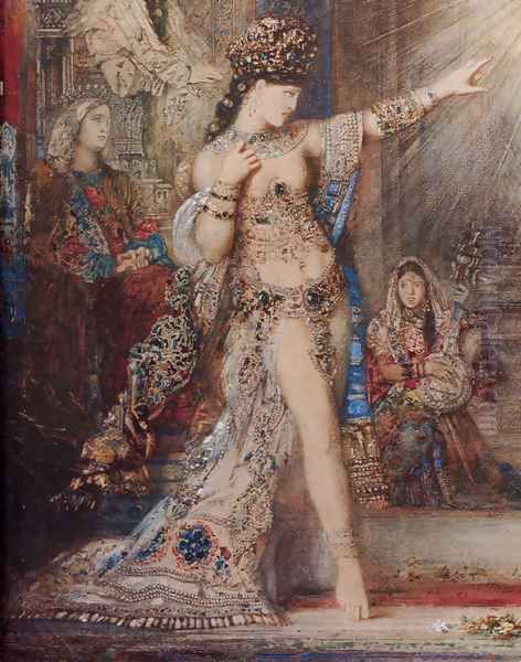 The Apparition [detail] Oil Painting by Gustave Moreau