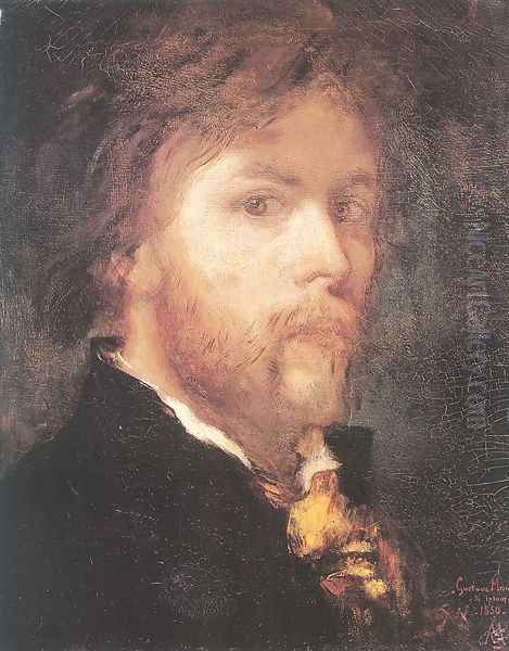 Self-Portrait 1850 Oil Painting by Gustave Moreau