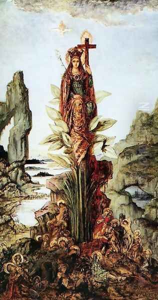 Mystical Flower Oil Painting by Gustave Moreau