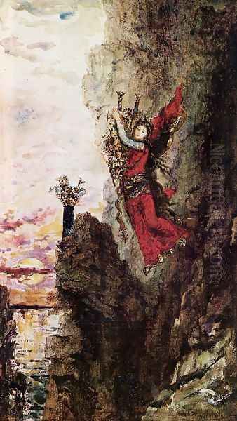 Sappho Leaping into the Sea Oil Painting by Gustave Moreau