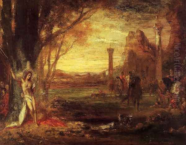 Saint Sebastian and His Executioners Oil Painting by Gustave Moreau