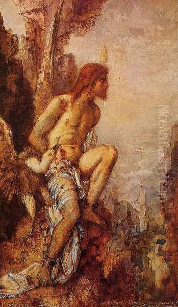 Prometheus in Chains Oil Painting by Gustave Moreau