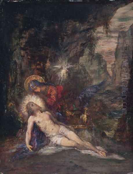 Pietà 2 Oil Painting by Gustave Moreau