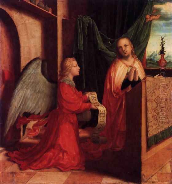 The Annunciation c. 1530 Oil Painting by Master M Z