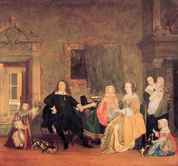 Burgomaster Gillis Valckenier and his Family 1675 Oil Painting by Gabriel Metsu