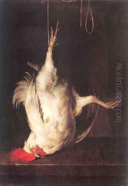 Dead Cock Oil Painting by Gabriel Metsu