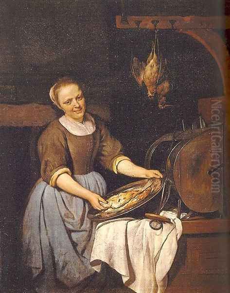 The Cook 1657-67 Oil Painting by Gabriel Metsu