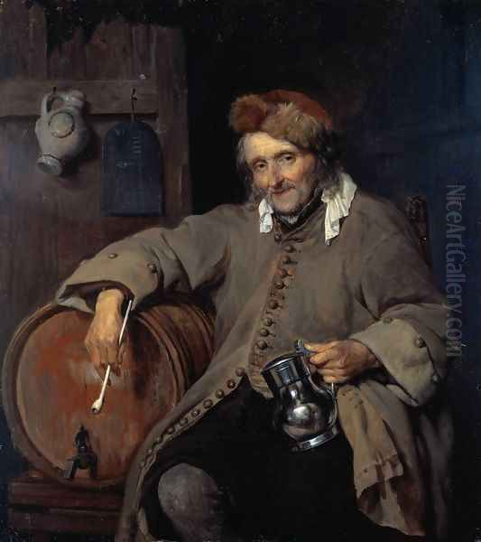 The Old Drinker Oil Painting by Gabriel Metsu