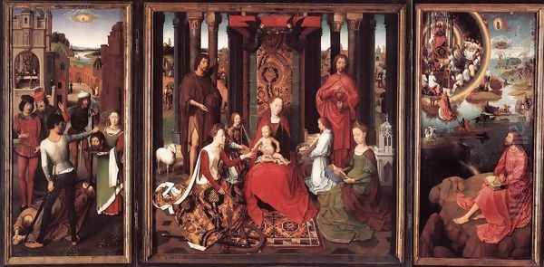 St John Altarpiece 1474-79 Oil Painting by Hans Memling