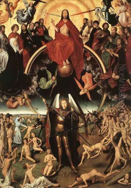 Last Judgment Triptych (central) 1467-71 Oil Painting by Hans Memling