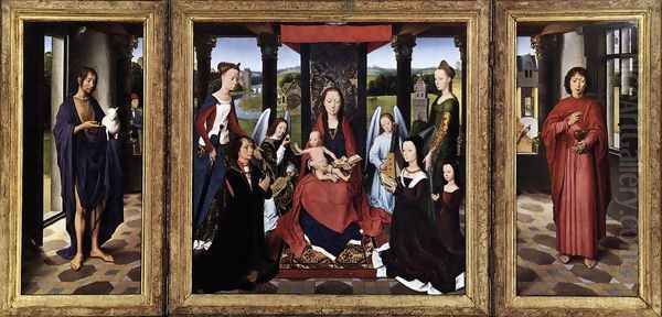 The Donne Triptych c. 1475 Oil Painting by Hans Memling