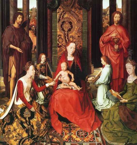 Marriage Of St Catherine Oil Painting by Hans Memling