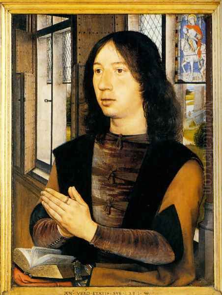 Diptych Of Martin Van Nieuwenhove (pic 2) Oil Painting by Hans Memling