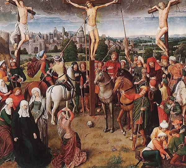 Crucifixion Oil Painting by Hans Memling