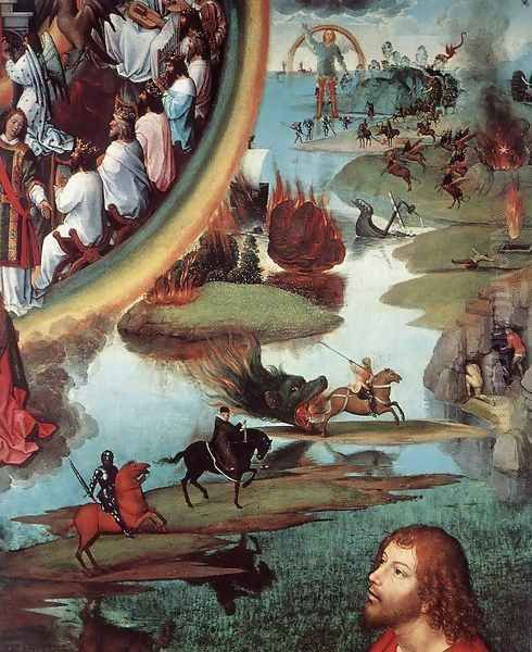 St John Altarpiece (detail-7) 1474-79 Oil Painting by Hans Memling