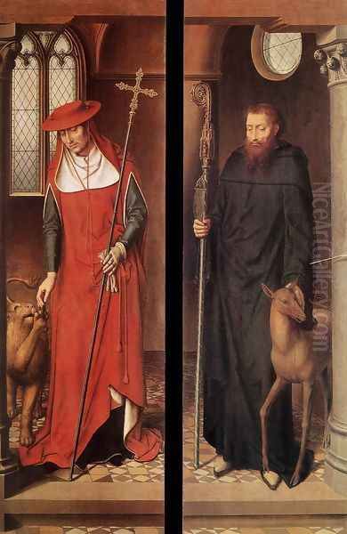 Passion (Greverade) Altarpiece (closed) 1491 Oil Painting by Hans Memling