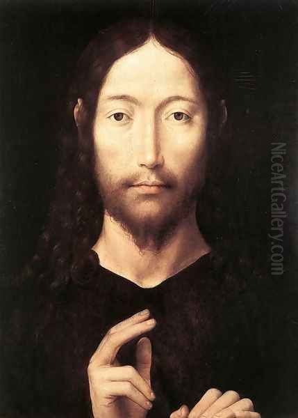 Christ Giving His Blessing 1478 Oil Painting by Hans Memling