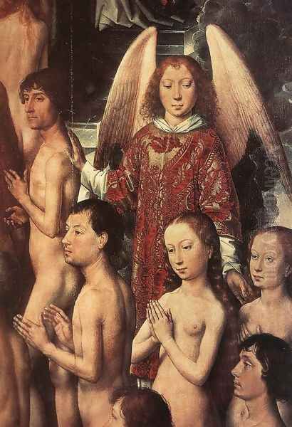 Last Judgment Triptych (detail-1) 1467-71 Oil Painting by Hans Memling