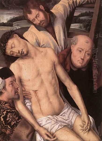 Deposition (left wing of a diptych) 1490s Oil Painting by Hans Memling