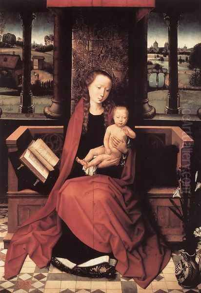 Virgin and Child Enthroned 1480s Oil Painting by Hans Memling