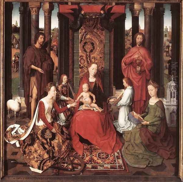 St John Altarpiece (central panel) 1474-79 Oil Painting by Hans Memling