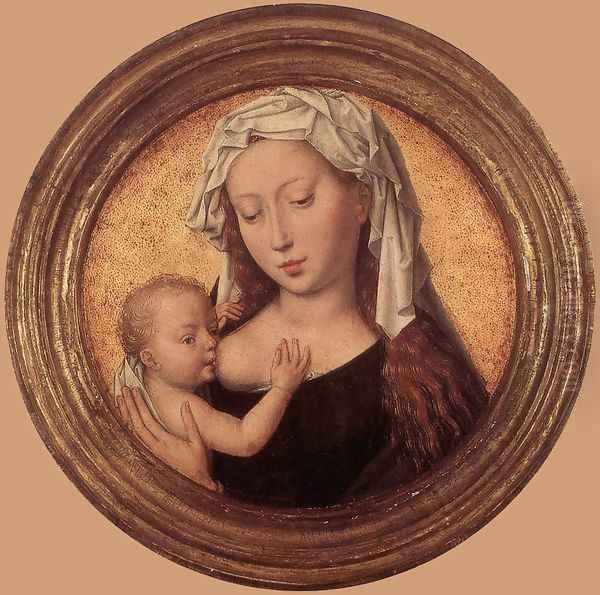 Virgin Suckling the Child 1487-90 Oil Painting by Hans Memling