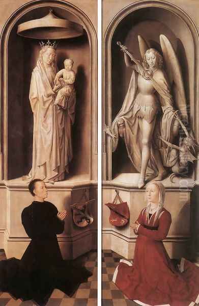 Last Judgment Triptych (closed) 1467-71 Oil Painting by Hans Memling