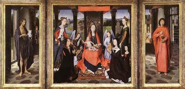 The Donne Triptych Oil Painting by Hans Memling