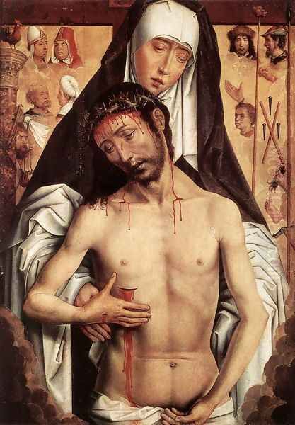 The Virgin Showing the Man of Sorrows 1475 or 1479 Oil Painting by Hans Memling