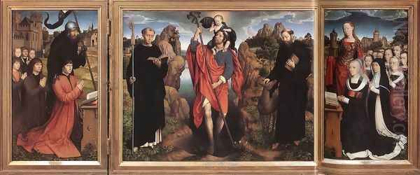 Triptych of the Family Moreel 1484 Oil Painting by Hans Memling