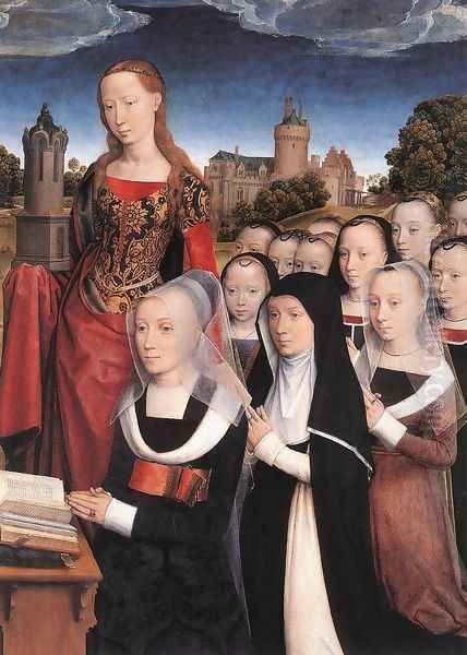 Triptych of the Family Moreel (detail) 1484 Oil Painting by Hans Memling