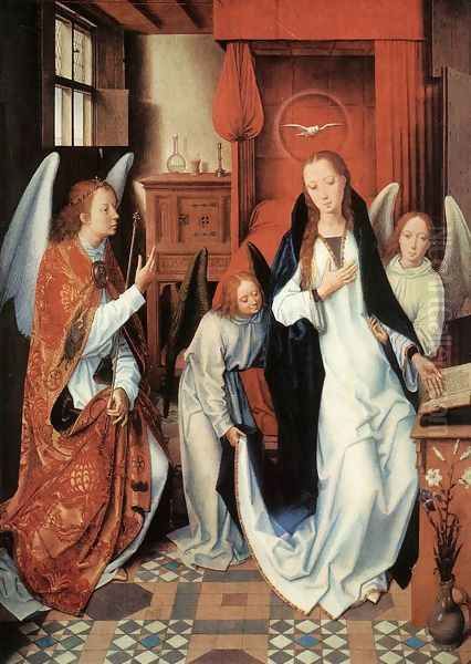 The Annunciation c. 1489 Oil Painting by Hans Memling