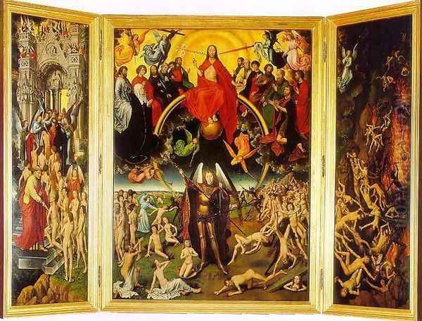 The Last Judgement Triptych Oil Painting by Hans Memling