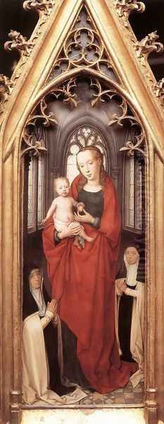 St Ursula Shrine- Virgin and Child 1489 Oil Painting by Hans Memling