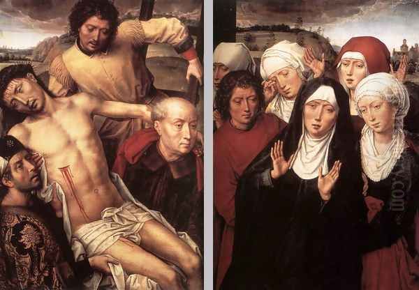 Diptych with the Deposition 1492-94 Oil Painting by Hans Memling