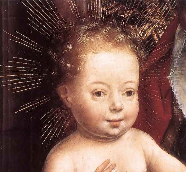 Standing Virgin and Child (detail) c. 1490 Oil Painting by Hans Memling