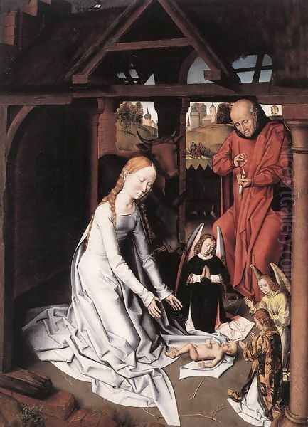 Nativity 1475-1500 Oil Painting by Hans Memling