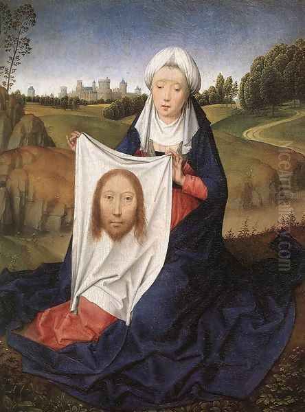 St John and Veronica Diptych (right wing) c. 1483 Oil Painting by Hans Memling