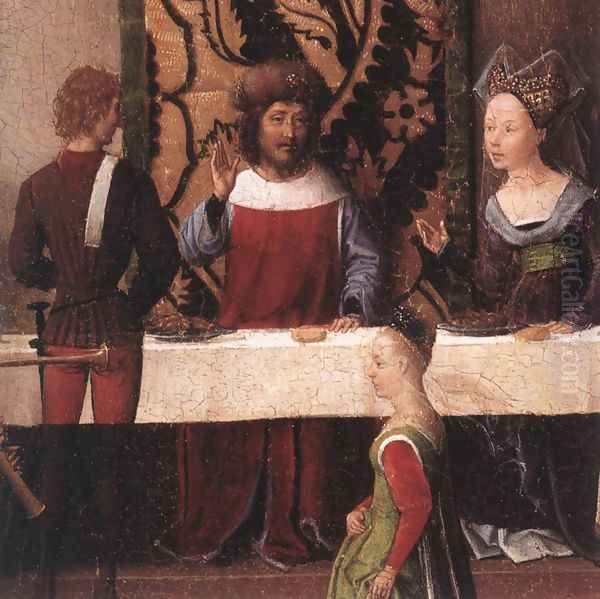 St John Altarpiece (detail-5) 1474-79 Oil Painting by Hans Memling