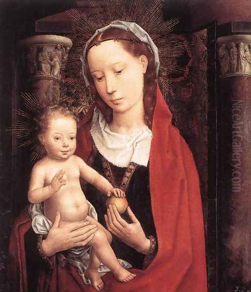 Standing Virgin and Child c. 1490 Oil Painting by Hans Memling