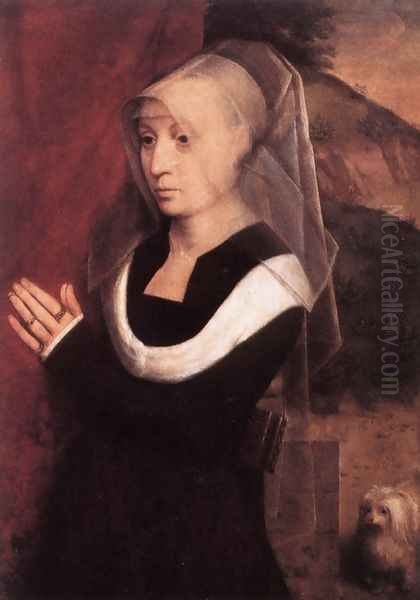 Donor (2) c. 1490 Oil Painting by Hans Memling