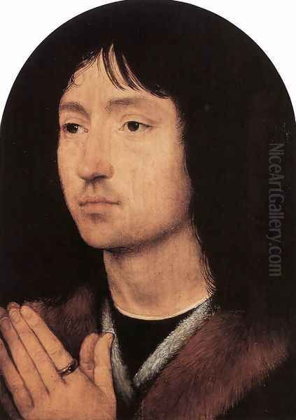 Portrait of a Young Man at Prayer c. 1487 Oil Painting by Hans Memling