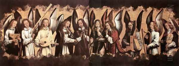 Angel Musicians Oil Painting by Hans Memling