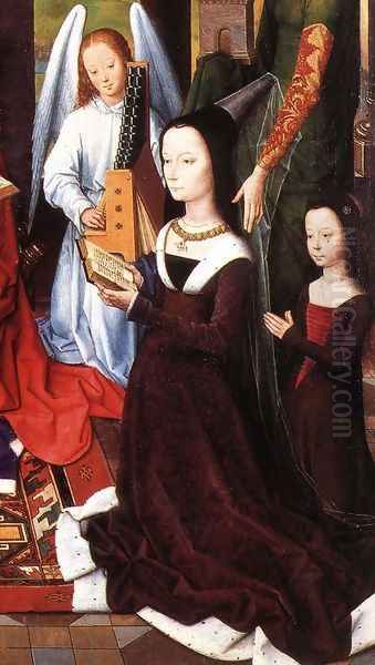 The Donne Triptych [detail: 5, central panel] Oil Painting by Hans Memling