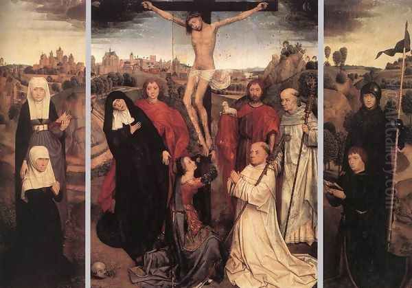 Triptych of Jan Crabbe Oil Painting by Hans Memling