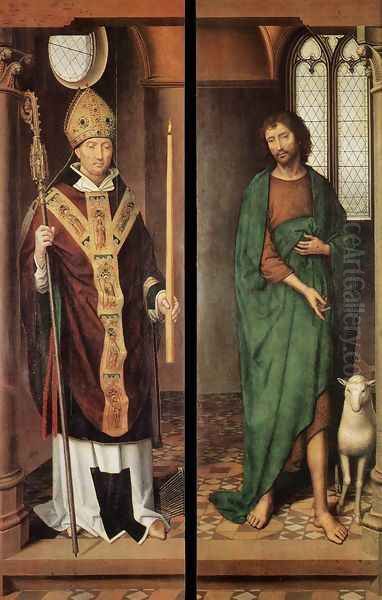 Passion (Greverade) Altarpiece (first closed position) Oil Painting by Hans Memling