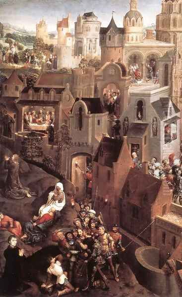 Scenes from the Passion of Christ (left side) Oil Painting by Hans Memling