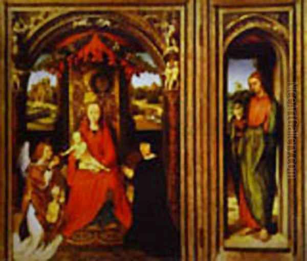 Altar Of Saints John The Baptist And John The Evangelist Oil Painting by Hans Memling