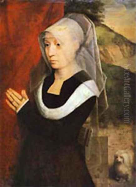 Portrait Of A Praying Woman 1485 Oil Painting by Hans Memling