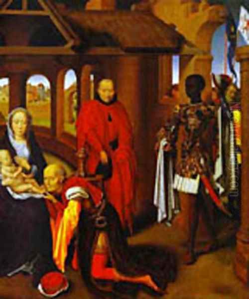 The Adoration Of The Magi Detail 2 1470s Oil Painting by Hans Memling